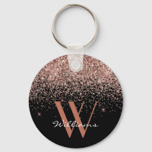 Name des Monogrammes der eleganten Rose Gold Black