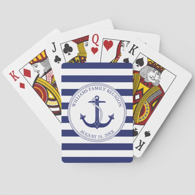 Name des Monogrammes der Nautic Anchor-Wiedersehen Spielkarten (Rückseite)