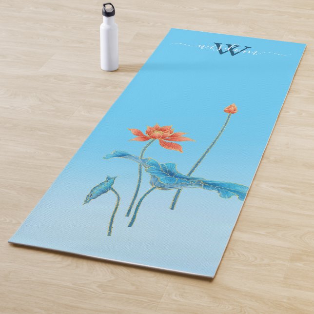 Name des Monogrammes für benutzerdefinierte blauen Yogamatte (Beispiel)