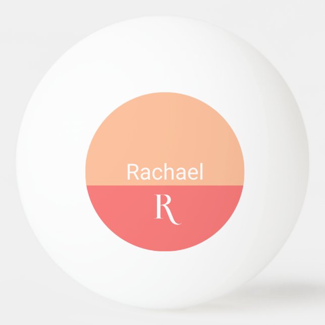 Name des Monogrammes Tischtennisball (Vorderseite)