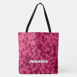 Name des Monogramms auf rosa Camouflage | Tasche