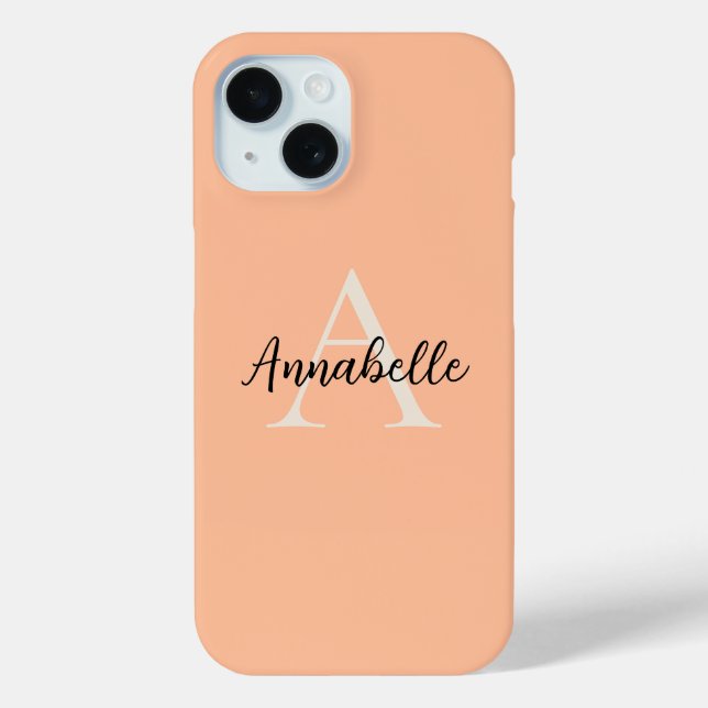 Name des Monogramms Case-Mate iPhone Hülle (Rückseite)