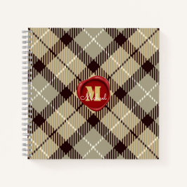 Name des Monogramms des personalisierten Siegels G Notizbuch