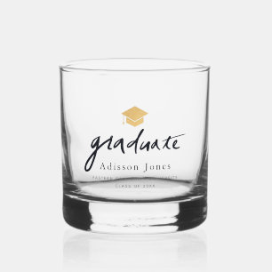 Name des Monogramms des Wappen Gold Barock Whiskyglas