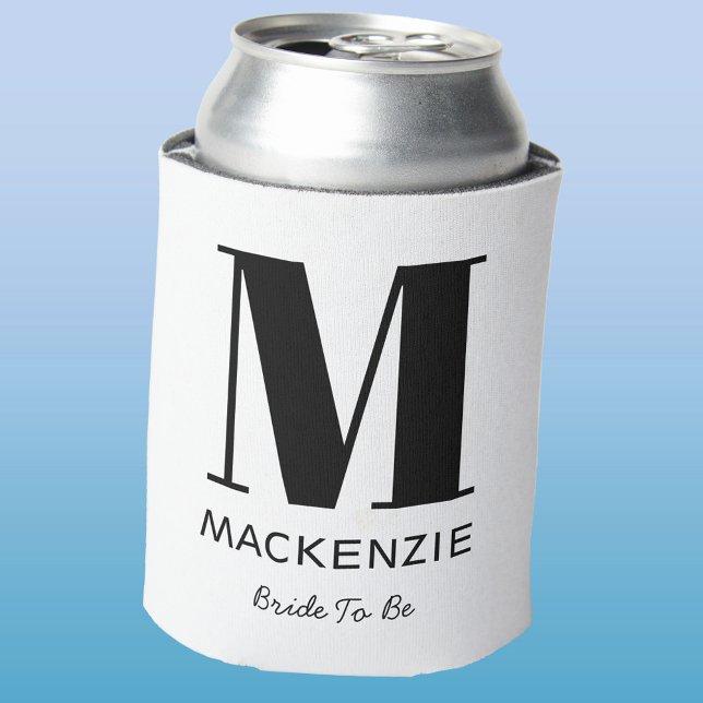 Name des Monogramms Dosenkühler (Bride to Be monogram name personalized can cooler)