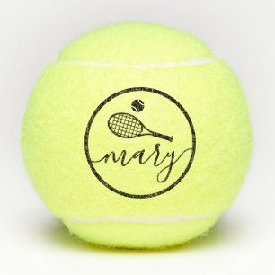 Name des Monogramms für das Skriptracket Tennisbälle
