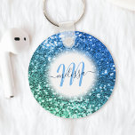 Name des Monogramms für den benutzerdefinierten bl Schlüsselanhänger<br><div class="desc">Personalisieren Sie diesen wunderschönen funkelnd Blue Imitats Glitzer Schlüsselanhänger einfach mit Ihrem eigenen handgeschriebenen Skript Monogramm und Namen.</div>