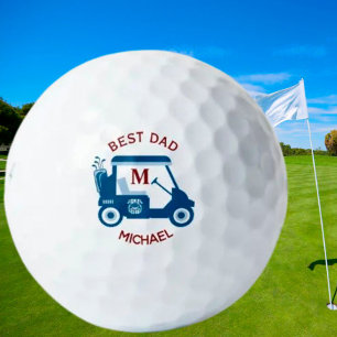 Name des Monogramms für den besten Vater Custom Go Golfball