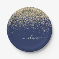 Name des Monogramms für den Blauen Girl-Glitzer