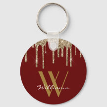 Name des Monogramms für den eleganten Gold Red Gli