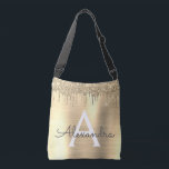 Name des Monogramms für den Gold-Glitzer-Brushed Tragetaschen Mit Langen Trägern<br><div class="desc">Gold-Imitate belichten metallischen Sparkle-Glitzer,  Markierungsmonogramm und Anfangsbeutel aus gebürstetem Metall. Das macht den perfekten 16 Geburtstag,  Hochzeit,  Brautparty,  Jubiläum,  Babydusche oder Junggeselinnen-Abschied Geschenk für jemanden,  der Lieben glamourösen Luxus und schicke Stile.</div>
