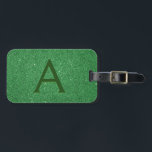 Name des Monogramms für den grünen Glitzer Gepäckanhänger<br><div class="desc">Irish Green Twinkle Sparkle Glitzer Monogram Name und Initial Luggage Tag. Diese Taschenmarke ist ideal für eine Hochzeit in Urlaubsort oder einen Urlaub in Irland. Der irische Glitzer Green Luggage Tag ist auch eine großartige Gastgeschenk Hochzeit für Bridesmaids.</div>
