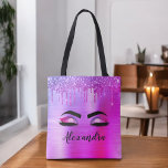 Name des Monogramms für den lila Glitzer, Sparkeil Tasche<br><div class="desc">Lila Imitate zeichnen metallischen Sparkle-Glitzer,  Markierungsfarben,  Monogramm,  Eyelash,  Eyelash Extensions und Eyes Blush Pink Makeup Bag. Das Kissen ist das perfekte Geschenk zum 16. Geburtstag,  Hochzeit,  Brautparty,  Jubiläum,  Babydusche oder Junggeselinnen-Abschied für jemanden,  der sein Zimmer im trendigen coolen Stil dekoriert.</div>