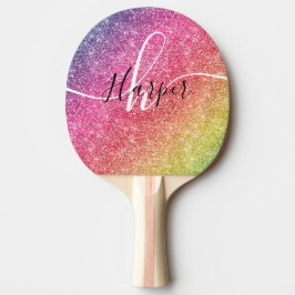 Name des Monogramms für den Rainbow-Glitzer Tischtennis Schläger