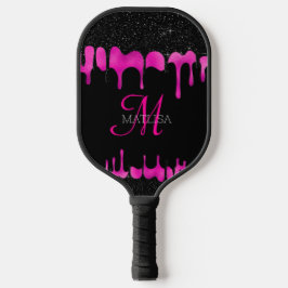 Name des Monogramms für den schwarzen, Hot-Pink-Dr Pickleball Schläger