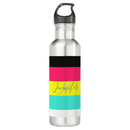 Name des Monogramms für den schwarzen und neonfarb Edelstahlflasche