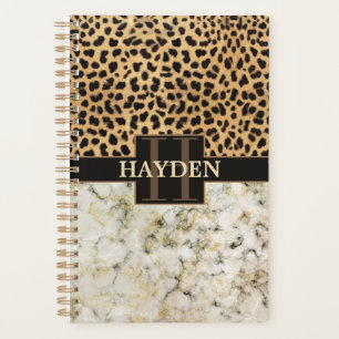 Name des Monogramms Leopard Spot Marble Planer