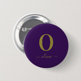 Name des Monogrammskripts Personalisiert Lila und Button
