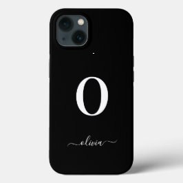 Name des Monogrammskripts Personalisiert schwarz u Case-Mate iPhone Hülle