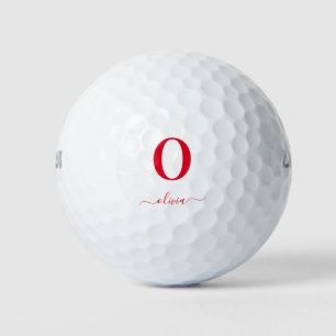 Name des Monogrammskripts Personalisiert weiß und  Golfball