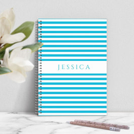 Name des Musters blau-weiß gestrichen Notizbuch