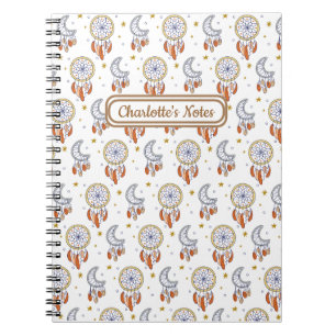 Name des Musters Retro Whimsical Mandala Boho Notizblock