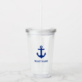 Name des Nautic Anchor Boats Acryltrinkbecher