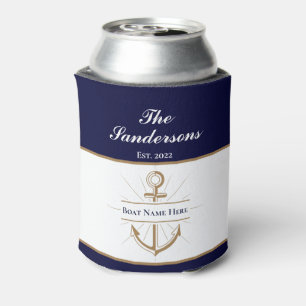 Name des nautischen, modernen Navy Blue Anchor Boo Dosenkühler