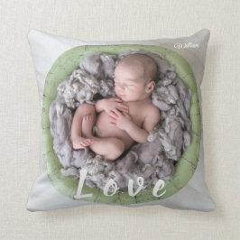 Name des Neugeborenen Liebe Foto Picture Kissen