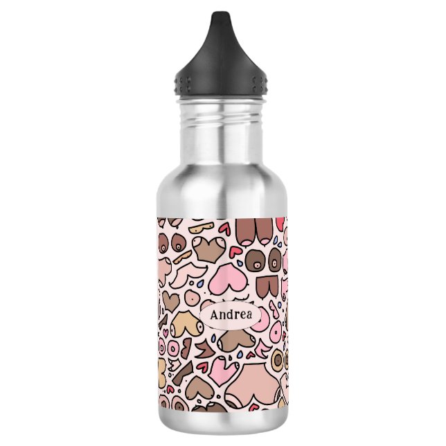 Name des neutralen Brustmusters Edelstahlflasche (Links)