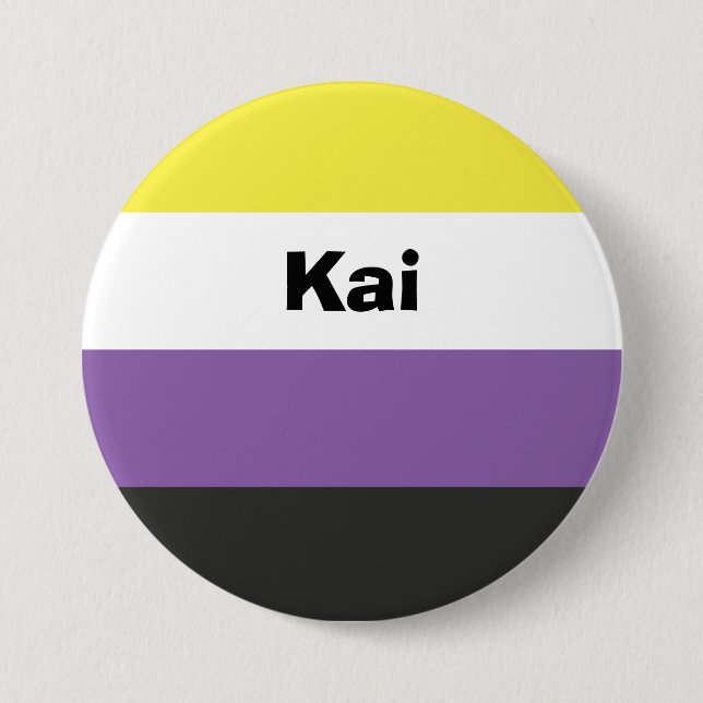 Name des nicht binären Strichs oder Monogramms Button (Vorderseite)