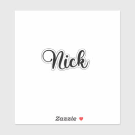 Name des Nicks - Handgeschriebene Kalligrafie Aufkleber