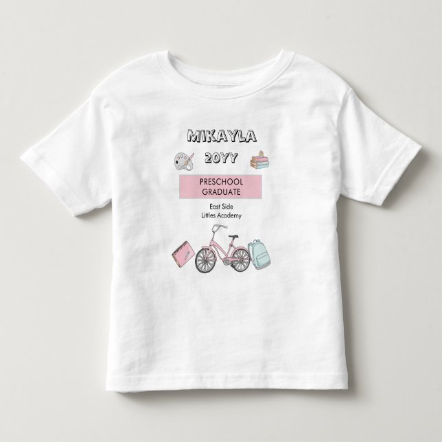 Name des niedlichen Abschlusses im Vorschulalter | Kleinkind T-shirt (Vorderseite)