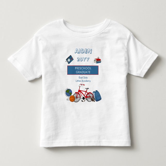 Name des niedlichen Abschlusses im Vorschulalter | Kleinkind T-shirt (Vorderseite)