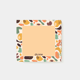 Name des niedlichen Abstrakten Musters Monogramm Post-it Klebezettel