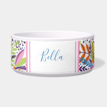 Name des niedlichen bloralen Hundes Mit Monogramm