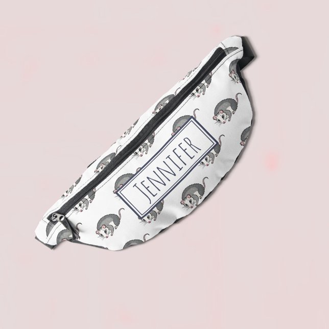 Name des niedlichen Cartoon Opossum-Muster Bauchtasche (Von Creator hochgeladen)