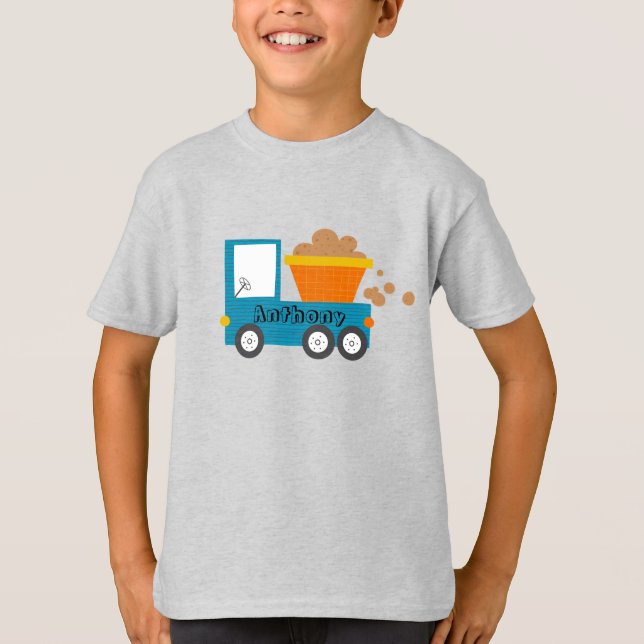 Name des niedlichen Lastkraftwagens T-Shirt (Vorderseite)