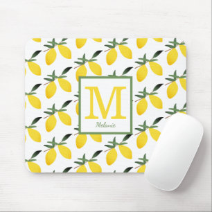 Name des niedlichen Lemon Monogramms Mousepad