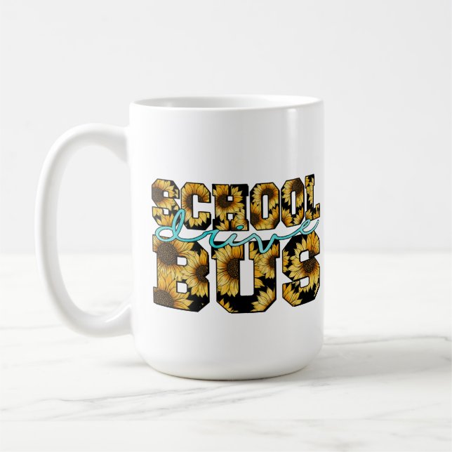 Name des niedlichen Schulbusfahrers Kaffeetasse (Links)