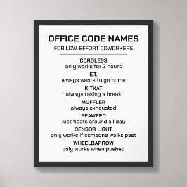 Name des Office-Codes für Mitarbeiter Poster