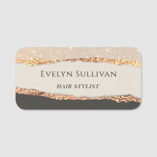 Name des Papiers "Gold Black Shimmer" Namensschild