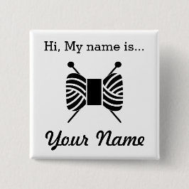 Name des Party des Knitterfahrzeugs Button