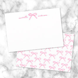 Name des personalisiert rosa Bogens Mitteilungskarte