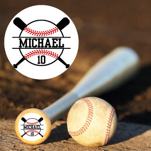 Name des personalisierten Baseball-Softball-Knoten Runder Aufkleber