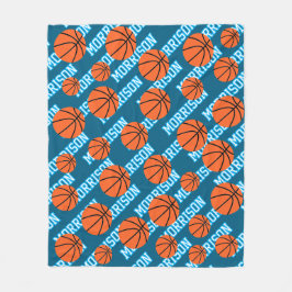 Name des personalisierten Basketballspielers Fleecedecke