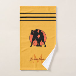 Name des personalisierten Basketballtrainers Handtuch