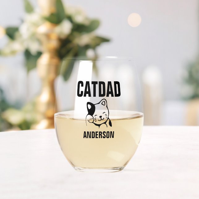 Name des personalisierten Chat-Vaters Weinglas Ohne Stiel (Insitu (Hochzeit))