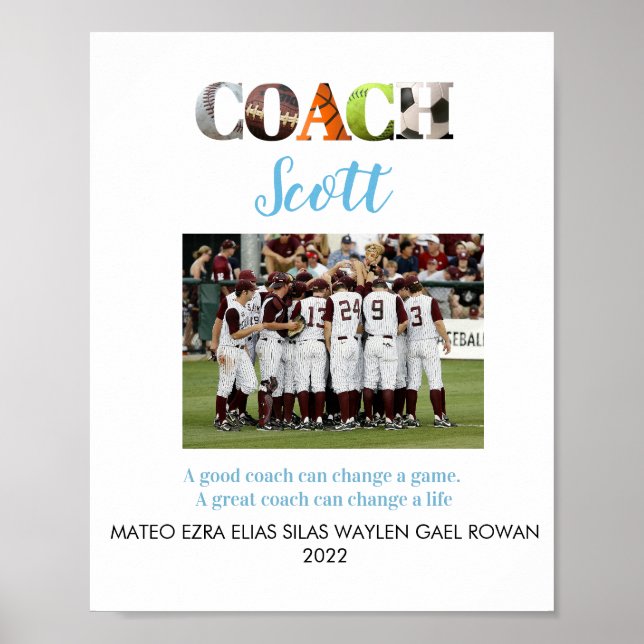 Name des personalisierten Coach Poster (Vorne)
