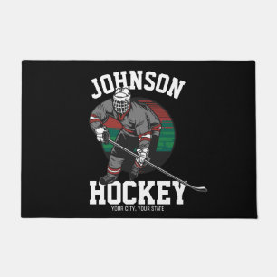Name des personalisierten Eishockey-Spielerteams Fußmatte